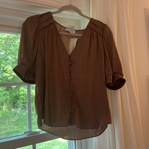 NWT EVEREVE silk blouse S small